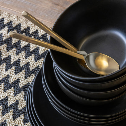 4-Piece Stoneware Bowl Set with Coupe Design for Dining & Cereal