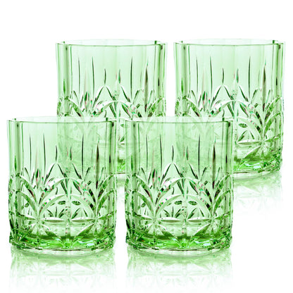 13oz Tritan Plastic Tumbler Set of 4 for Everyday Drinking & Serving