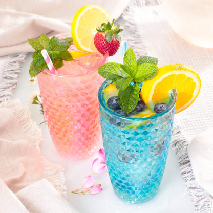 19oz Tritan Plastic Tumbler Set of 4 for Indoor & Outdoor Use