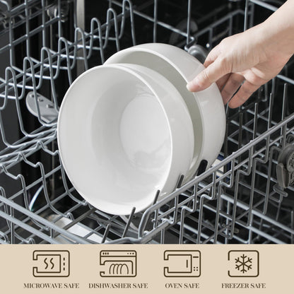 MALACASA Porcelain Serving Bowls Set, Series REGULAR