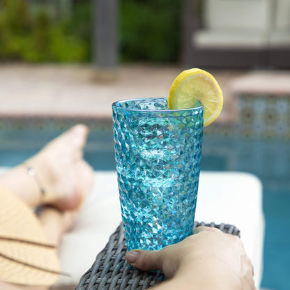 19oz Tritan Plastic Tumbler Set of 4 for Indoor & Outdoor Use