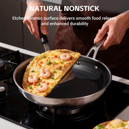 Ammeloo Hybrid Tri-Ply Stainless Steel Frying Pan Set