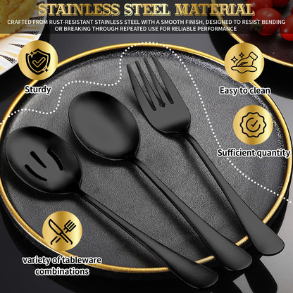 ZLMTZDJD Stainless Steel Serving Utensils Set -Serving Utensils Set for Parties
