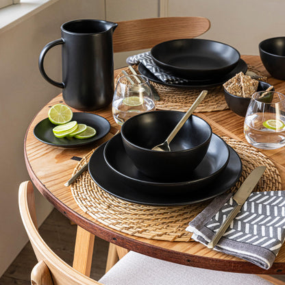 4-Piece Stoneware Bowl Set with Coupe Design for Dining & Cereal