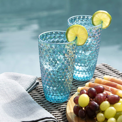 19oz Tritan Plastic Tumbler Set of 4 for Indoor & Outdoor Use