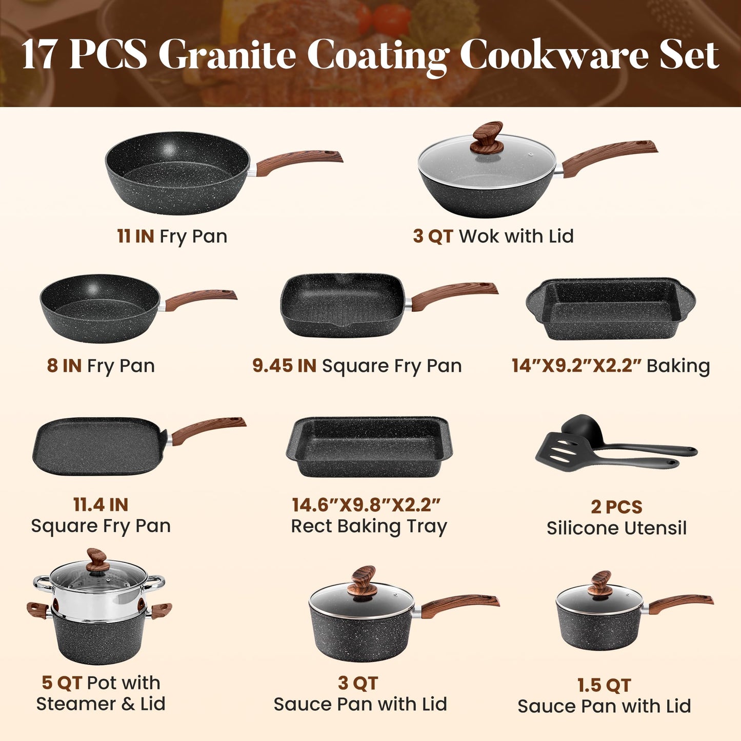 Kitchen Academy Induction Cookware Set