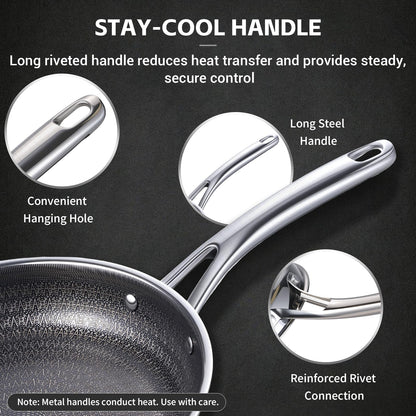 Ammeloo Hybrid Tri-Ply Stainless Steel Frying Pan Set
