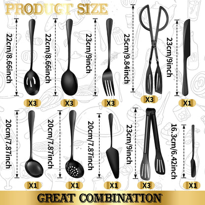 ZLMTZDJD Stainless Steel Serving Utensils Set -Serving Utensils Set for Parties
