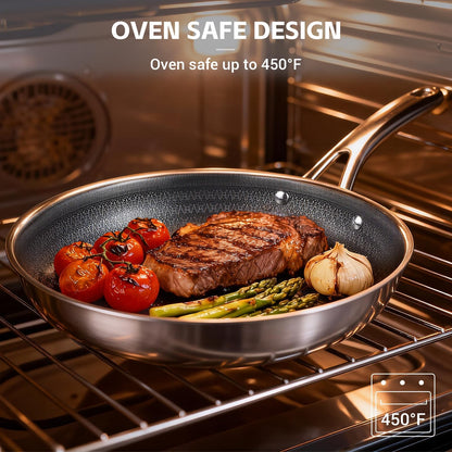 Ammeloo Hybrid Tri-Ply Stainless Steel Frying Pan Set