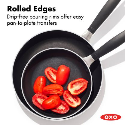 8" & 10" Nonstick Frying Pan Set with Stainless Steel Handles