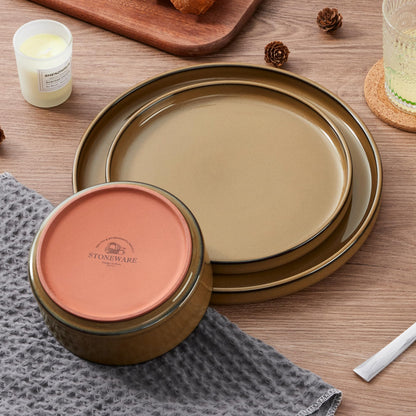 LIANYU Dinnerware Plates and Bowls Sets