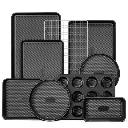 9-Piece Nonstick Bakeware Set with Cookie Sheets, Cake Pans & Muffin Tin