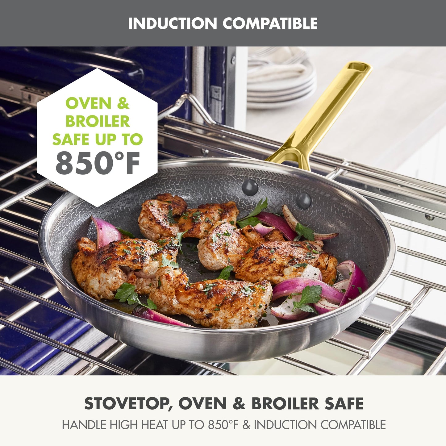 GreenPan Hybrid Nonstick Stainless Steel Frying Pan Set