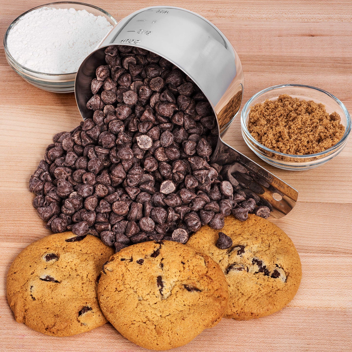 Hudson Essentials Stainless Steel Measuring Cups and Spoons Set